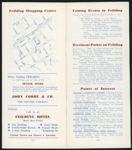 Visitors Guide Palmerston North and Feilding: August 1961 - 11