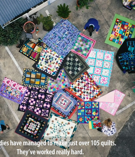 Quilts for the community by Rose City Quilters