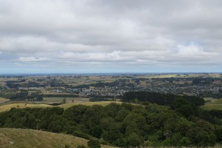 View over Ashhurst from Te Apiti Wind Farm