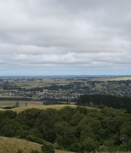 View over Ashhurst from Te Apiti Wind Farm