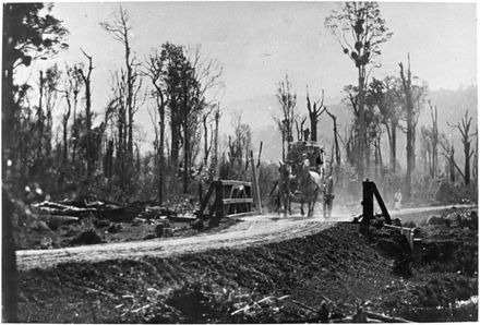 Coach crossing bridge on Palmerston North to Woodville road