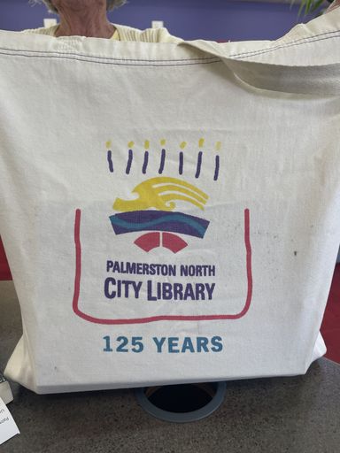 Palmerston North City Library 125th Anniversary commemorative tote bag