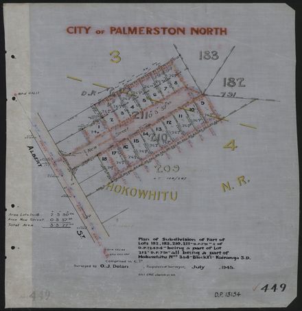 Survey Plans (subdivisions) 1938 - 1951