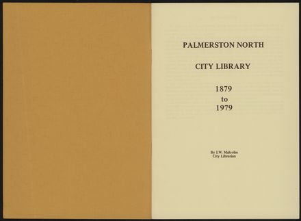 History of Palmerston North City Library, 1879-1979 2