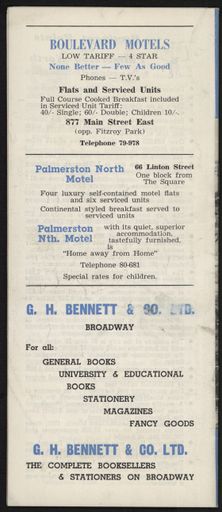 Visitors Guide Palmerston North: April-June 1966 - 13