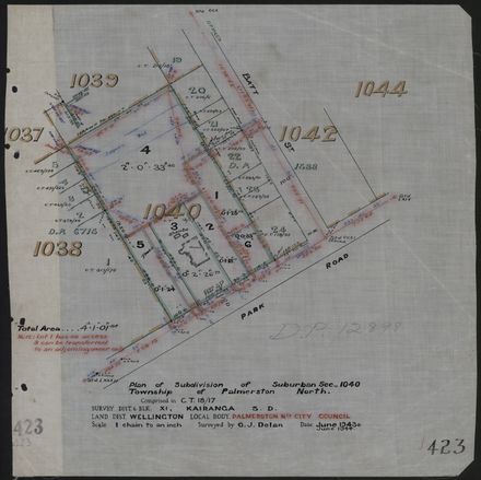 Survey Plans (subdivisions) 1938 - 1951