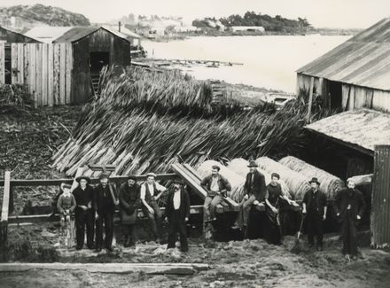Workers at George Coley's flax mill - Resource cover image
