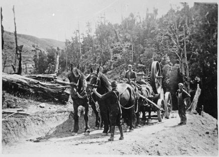 Transporting a Portable Steam Engine and Boiler to W H Foot's Sawmill
