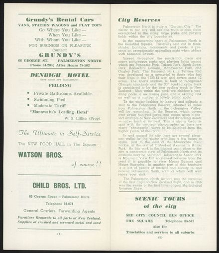 Visitors Guide Palmerston North and Feilding: July-September 1962 - 4