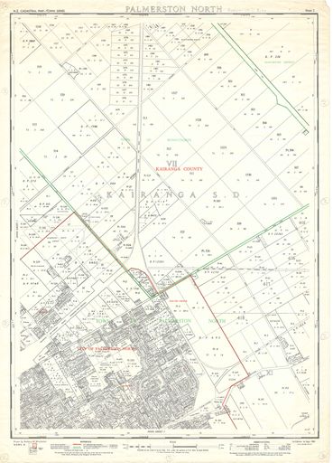 NZ Cadastral Map - Town Series: Palmerston North Map 2