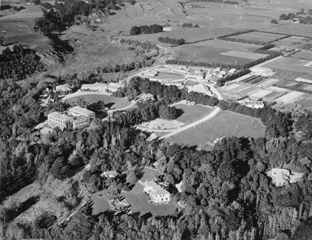 Aerial view of Massey Agricutural College