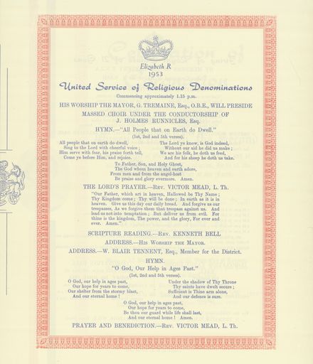 Page 3: Programme of events to celebrate the Coronation of Queen Elizabeth II