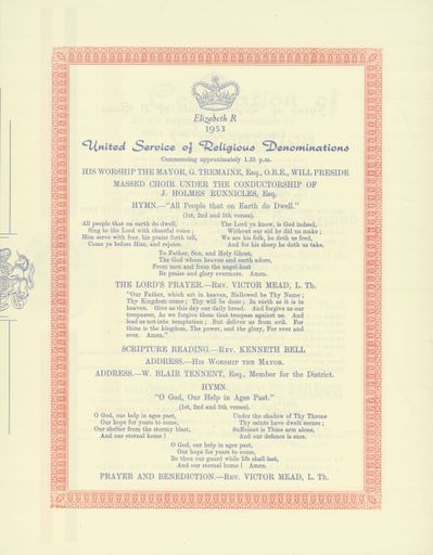 Page 3: Programme of events to celebrate the Coronation of Queen Elizabeth II
