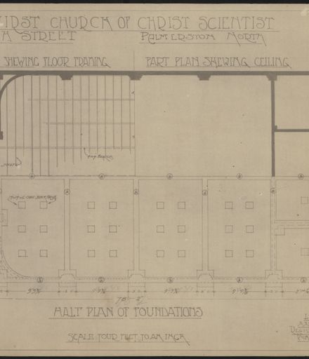 First Church of Christ, Scientist - Half Plan of Foundations