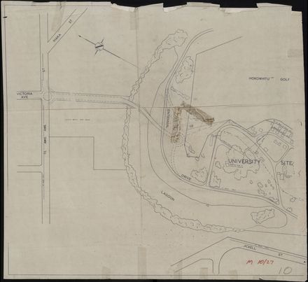 Plan of Victoria University extramural site in Palmerston North