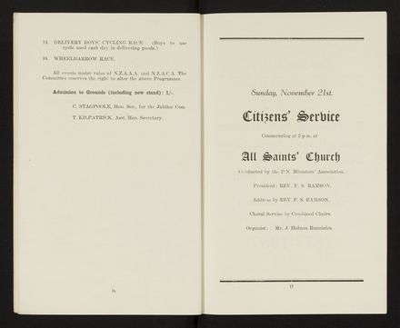 Palmerston North City Diamond Jubilee Programme 10