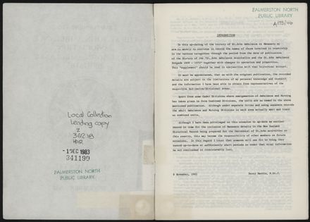 Supplement to History of the St John Ambulance Association Manawatu, 1900-1975 2