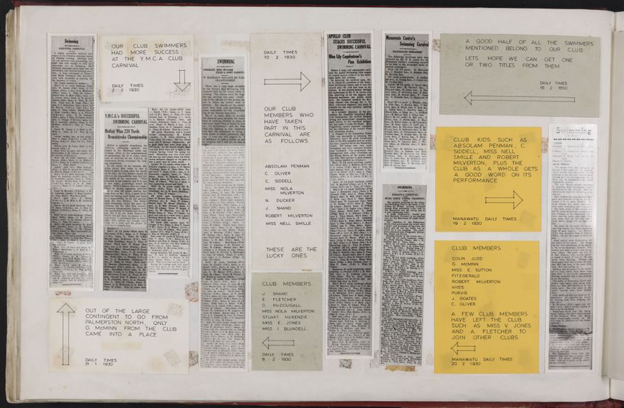 PN Amateur Swimming Club archive book