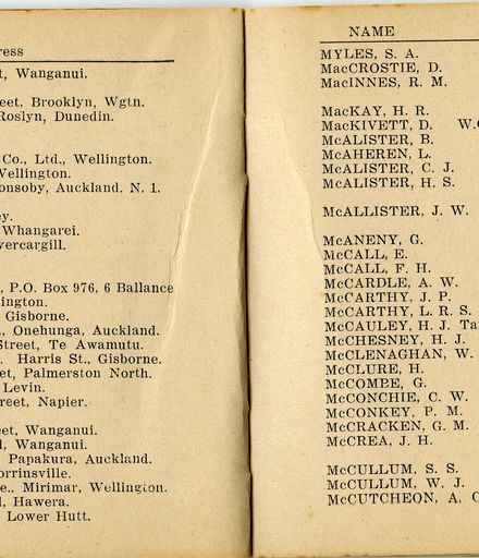 Wellington Infantry Regiment 1914-1918 booklet - 22