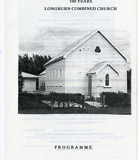 Celebrating 100 Years of Longburn Combined Church