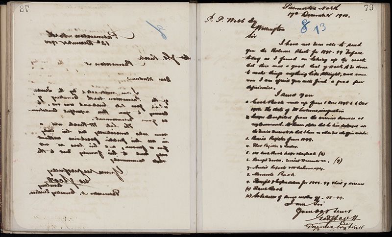 Outwards Correspondence of the Palmerston North Cemetery Trustees, 1898 -1902 106