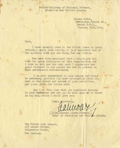 Polish Army League correspondence