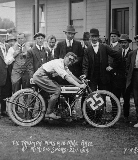 Alex Anderson and Triumph motorcycle