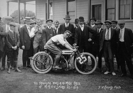 Alex Anderson and Triumph motorcycle