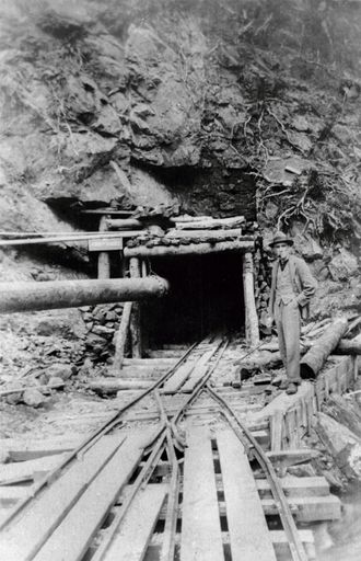 George Fern at No. 1 Tunnel - Mangahao Electric Power Scheme