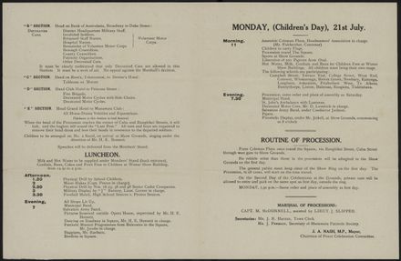 Programme - inside page