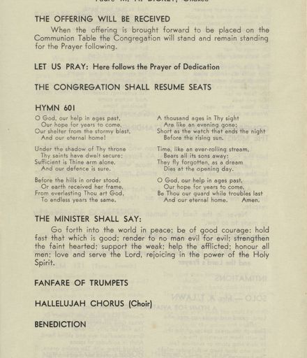Order of Service for the Battle of Britain Commemoration Service 1958 - 4