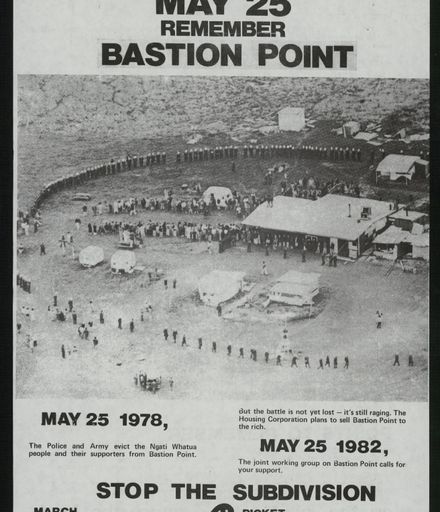 Remember Bastion Point flyer