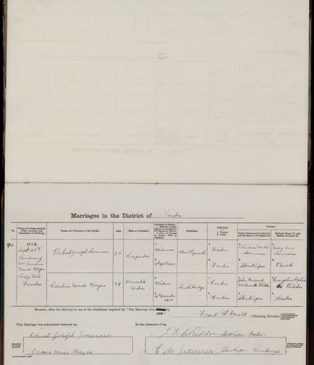 Marriage register 1909- 1927