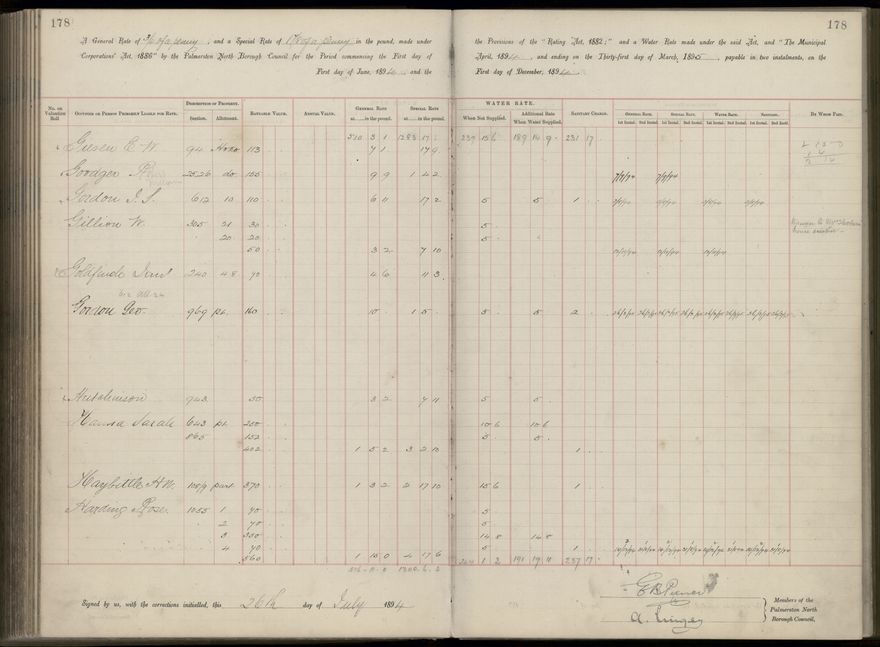 Palmerston North Rate Book, 1893 - 1896, 183