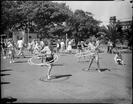 "More Than One" Hula Hooping in the Square