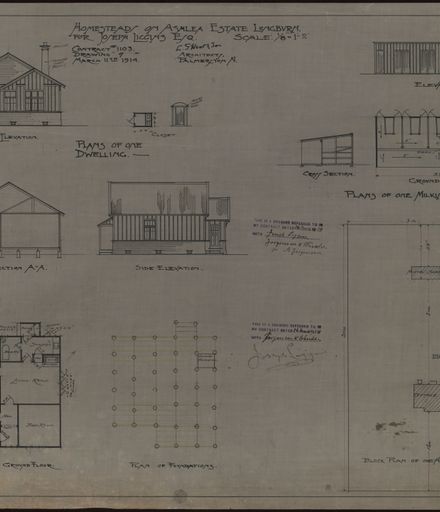 L. G. West & Son, Plan for Homesteads on Ashlea Estate, Longburn