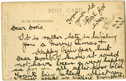 Embroidered WWI Postcard – reverse