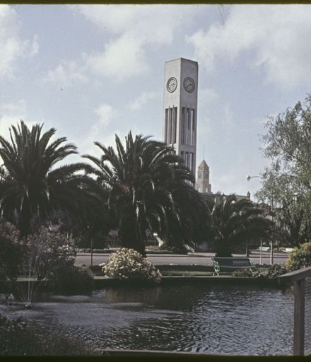Hopwood Clock Tower in The Square, Palmerston North