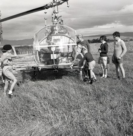 Putting Top on Chimney at Massey by Helicopter 2