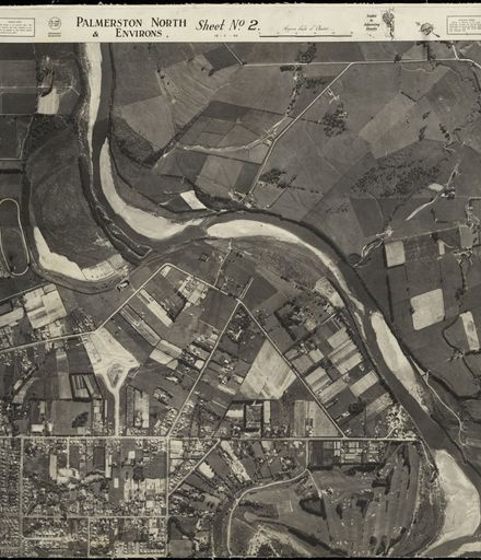 Aerial photo of Palmerston North in 1945 – no. 2 South-East quarter of City