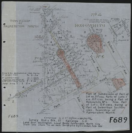 Survey Plans (subdivisions) 1938 - 1951