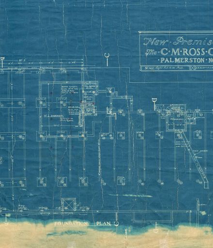 CM Ross Building, Foundation Plan, 1928