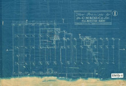 CM Ross Building, Foundation Plan, 1928