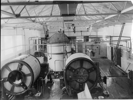 Churning room at the Rangitikei Co-operative Dairy Company's Butter Factory, Bulls