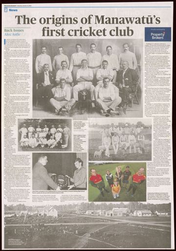 Back Issues:  The origins of Manawatū's first cricket club