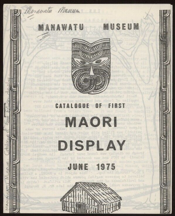 Manawatū Museum - Catalogue of First Maori Display - Resource cover image
