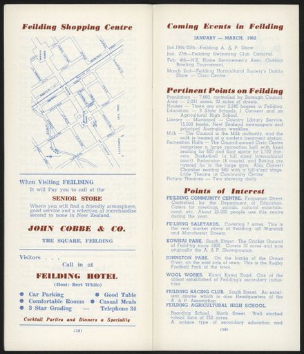 Visitors Guide Palmerston North and Feilding: January-March 1962 - 11