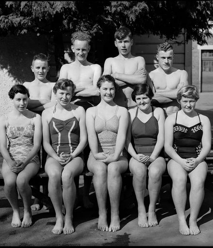 Swimming Team, Palmerston North Technical High School