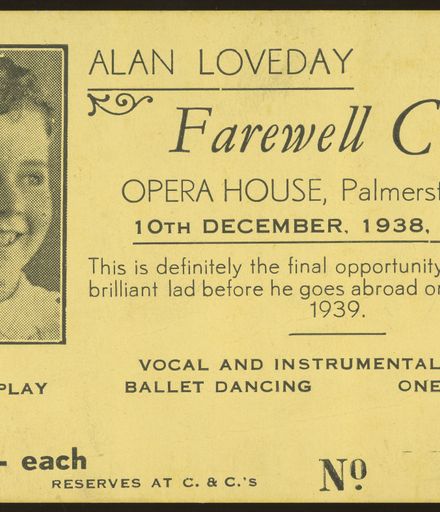 Alan Loveday Farewell Concert ticket