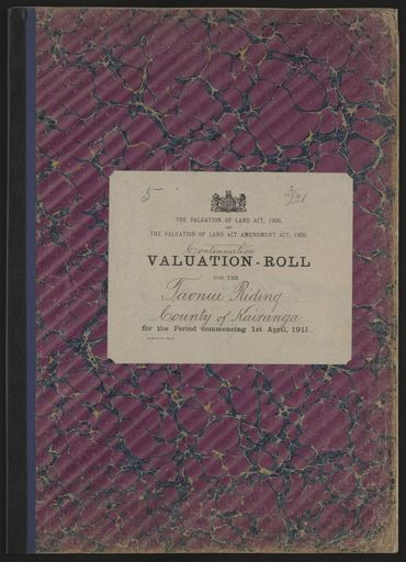 Valuation Roll, Taonui Riding - Resource cover image